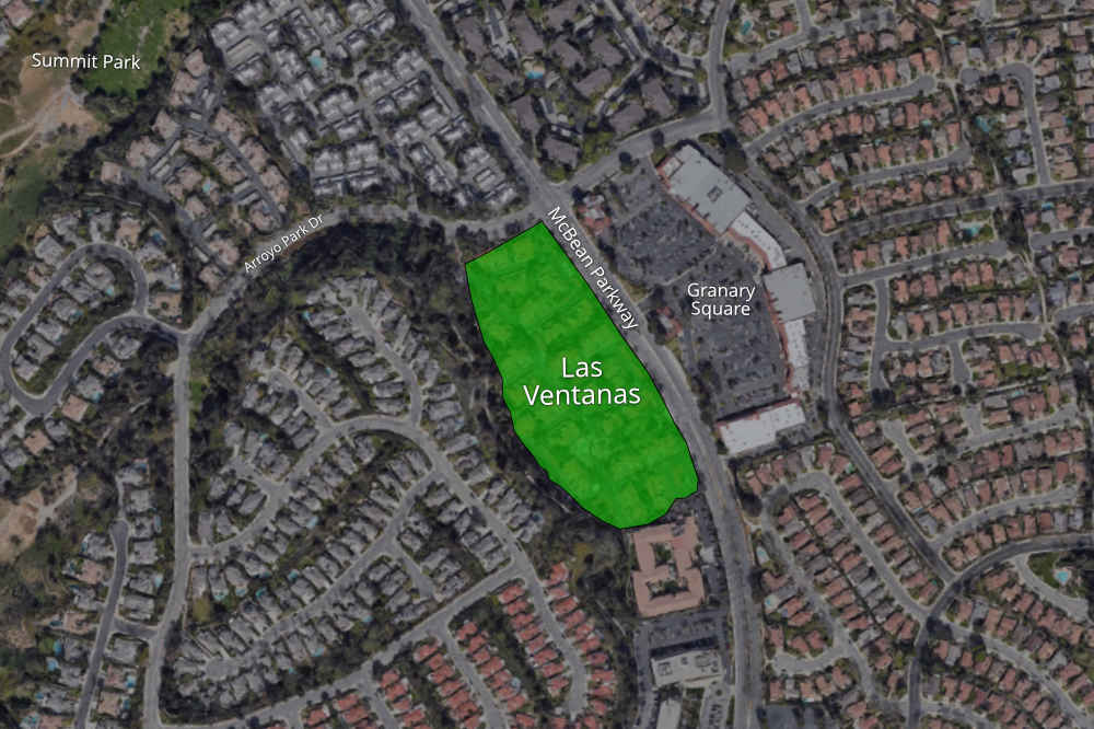 Map Highlighting Las Ventanas Condo Complex