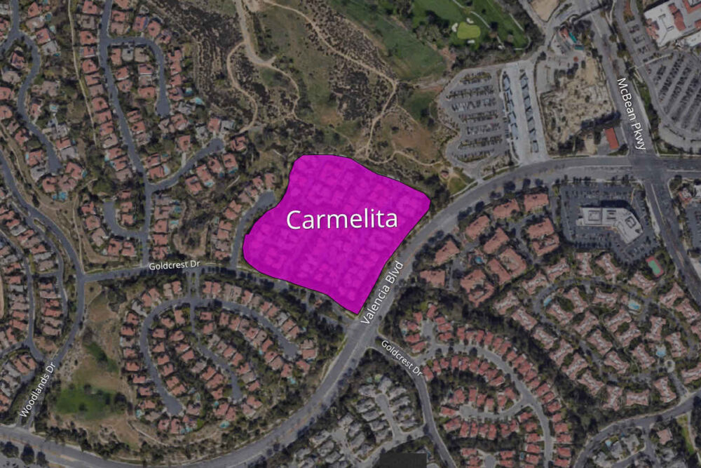 Map Highlighting the Condos in Carmelita