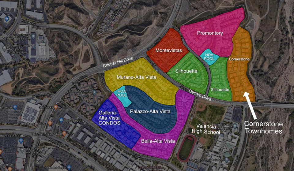 Map of Cornerstone Townhomes