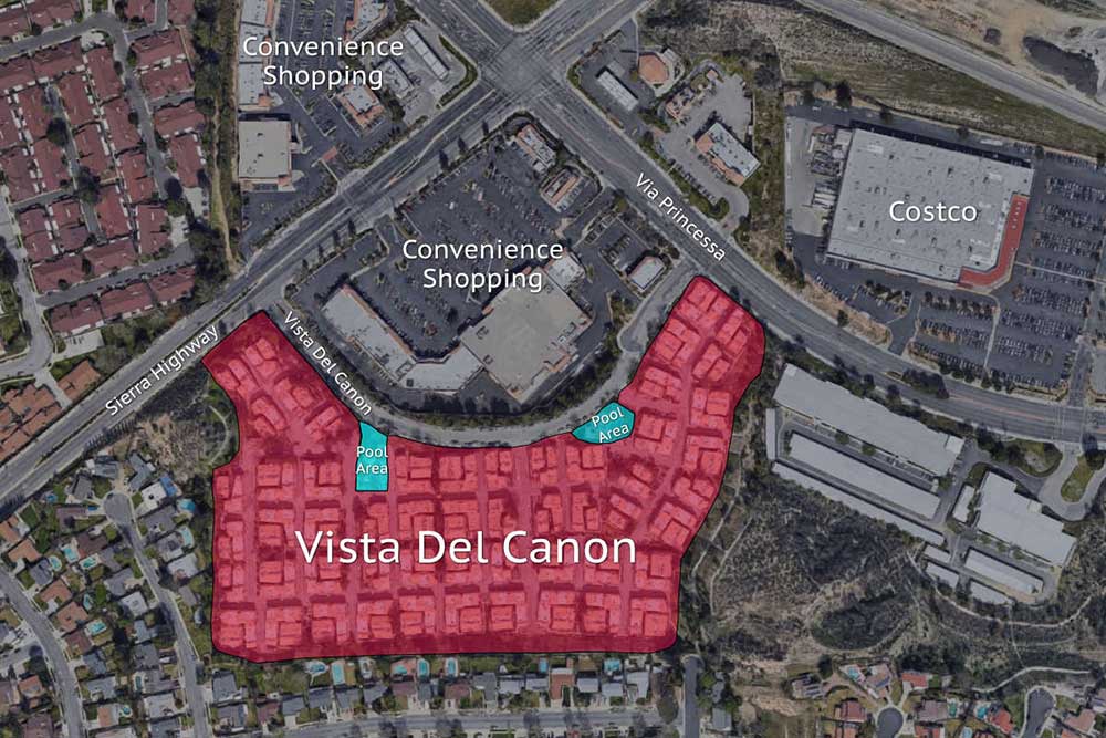Map of Vista Del Canon Condo Community