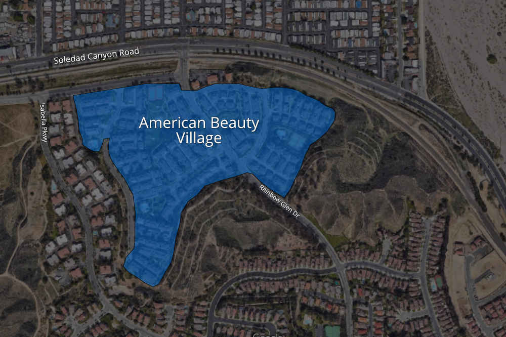 Map to American Beauty Village