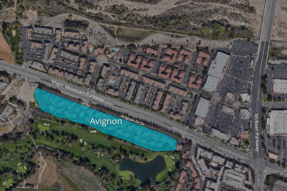 Map to Avignon Townhomes