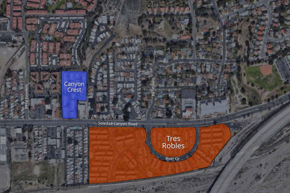 Maps to Canyon Crest and Tres Robles
