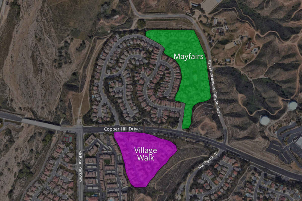 Maps to Village Walk and Mayfairs