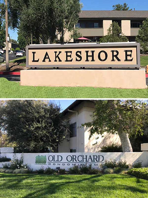 Old Orchard Lakeshore Community Signs