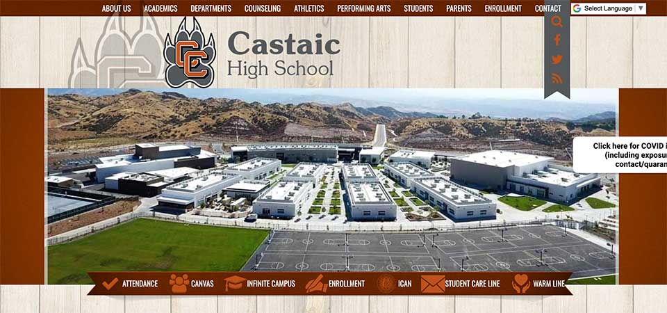 School Website Home Page