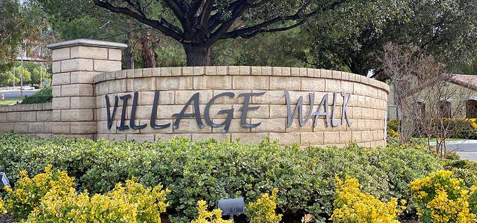 Village Walk Community Sign