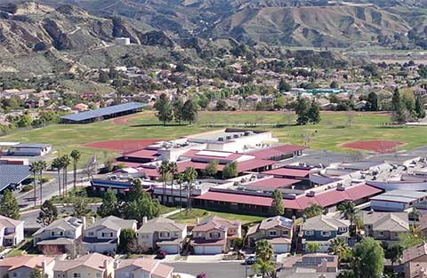 Aerial Shot of Castaic Middle School
