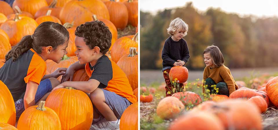 Kids in the Pumpkin Patch
