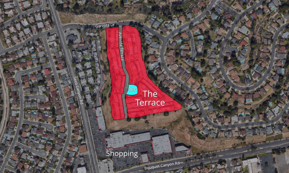 Map of The Terrace Townhomes