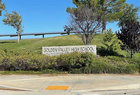 Golden Valley High School Sign