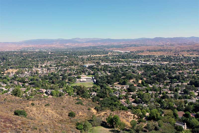 Aerial View Looking North from Hidden Valley