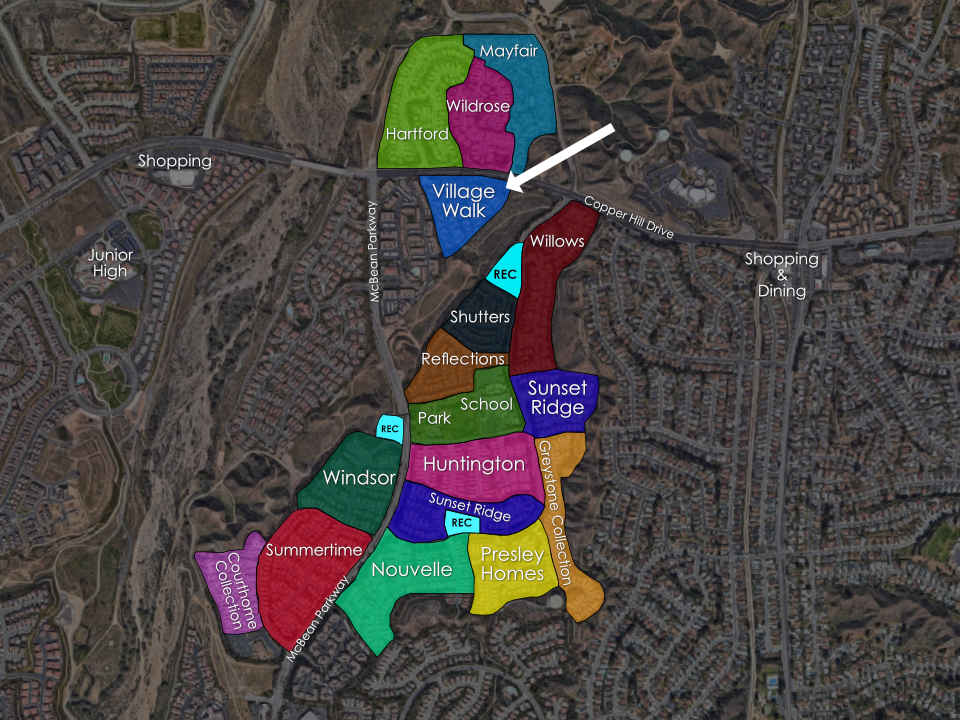 Map of Northpark Subdivisions