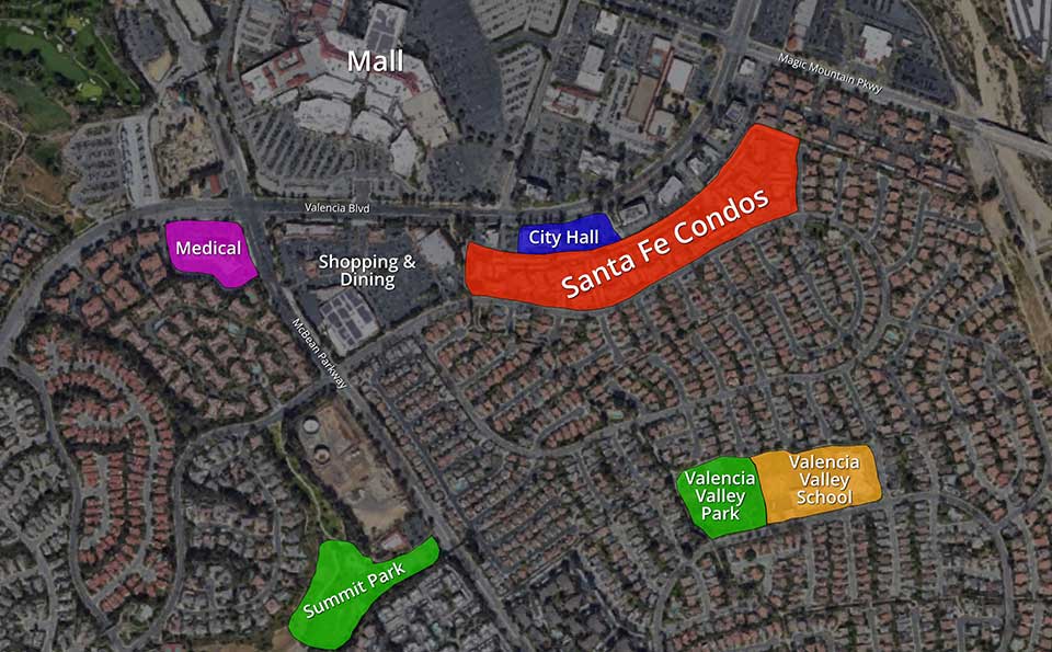 Map of Santa Fe Condo Community