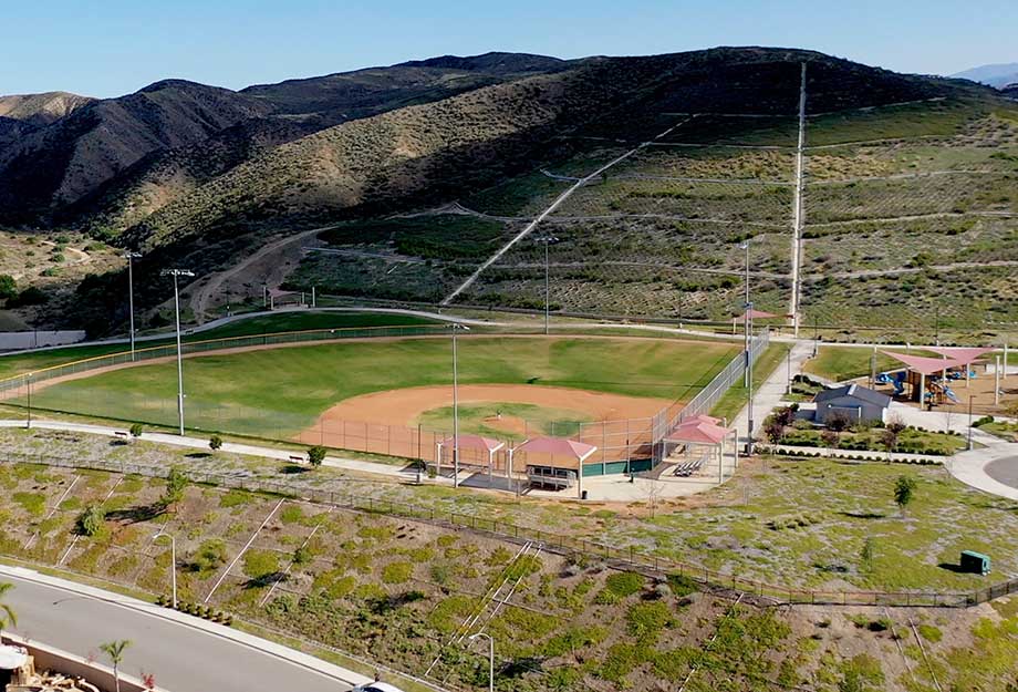 Aerial of Plum Canyon Park