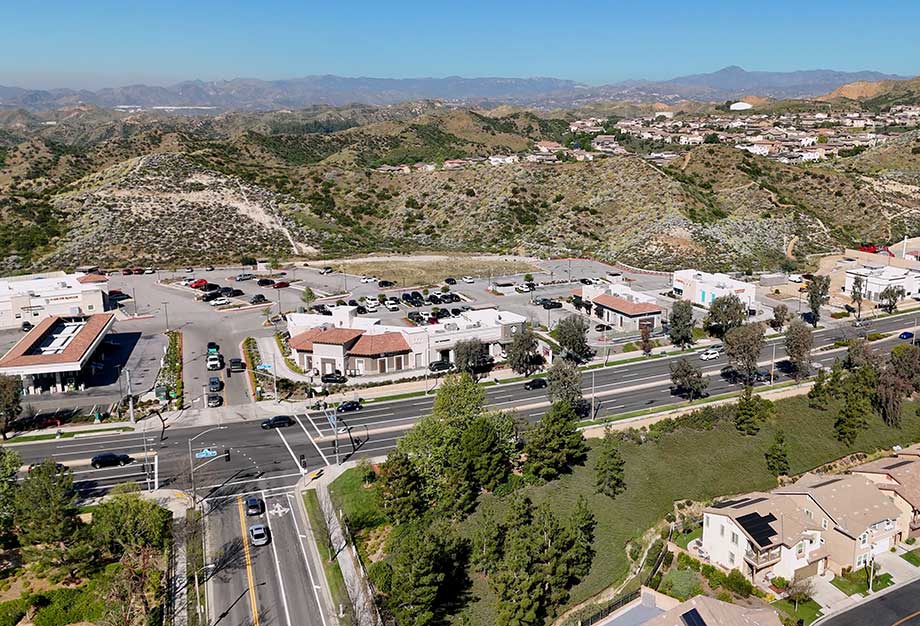 Aerial of Shopping Center on Copper Hill Drive