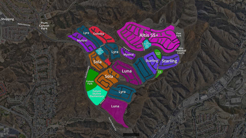 Highlighted skyline map in 2023