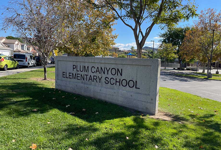 Plum Canyon School Sign