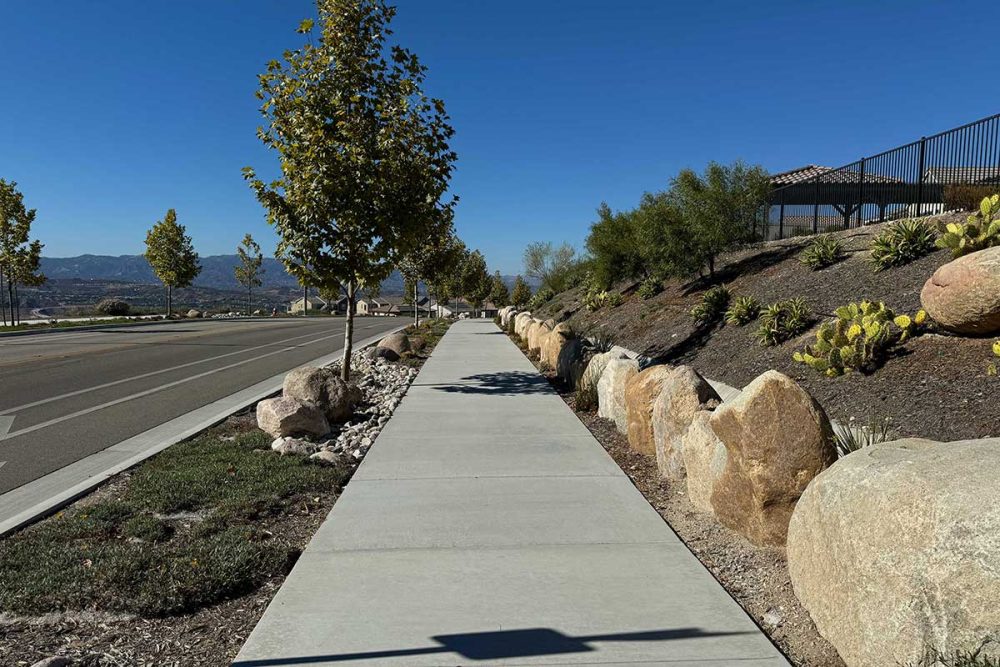 Sidewalk on Stratus Street in Santa Clarita CA