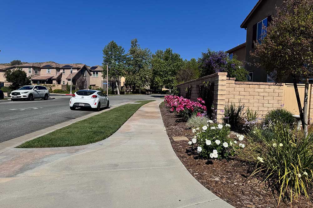Typical Sidewalk in West Creek of Valencia, CA