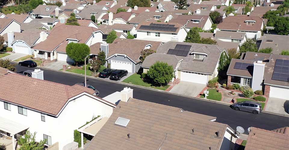 Aerial Shot of the Bungalow Homes