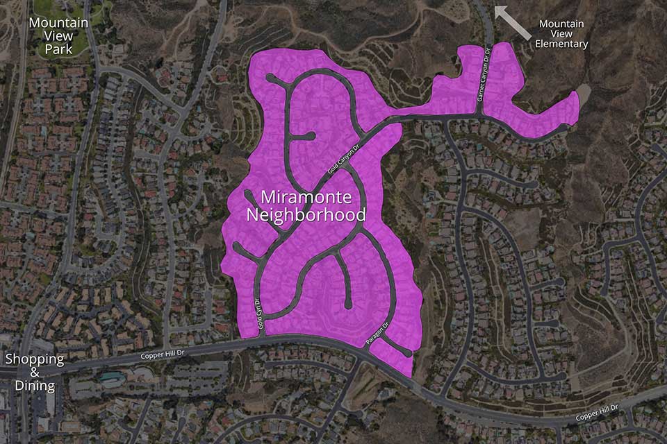 miramonte Neighborhood map