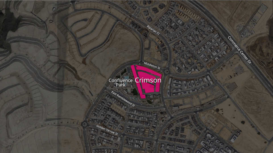 Map of Crimson Townhome Neighborhood in Valencia CA