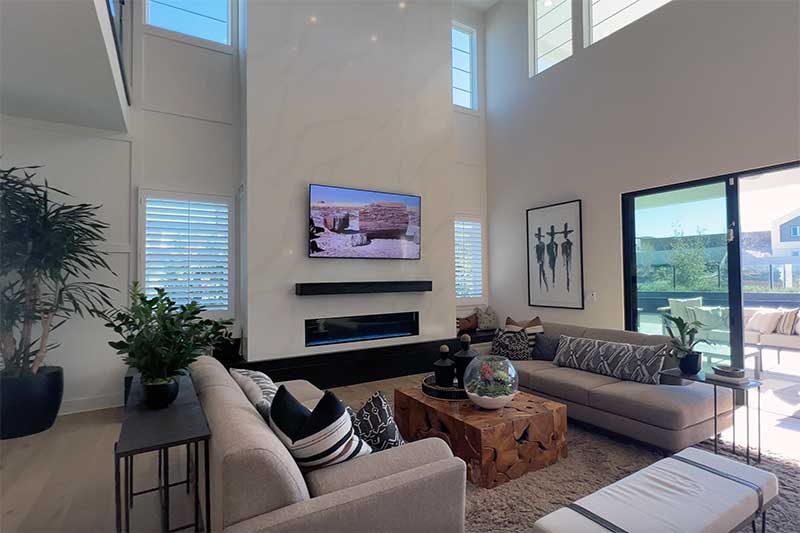 Skylar Living Room and Fireplace