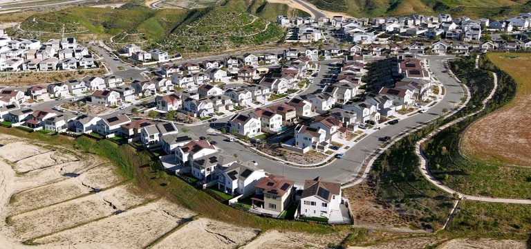 Aerial of the Sage Neighborhood in FivePoint Valencia in 2026