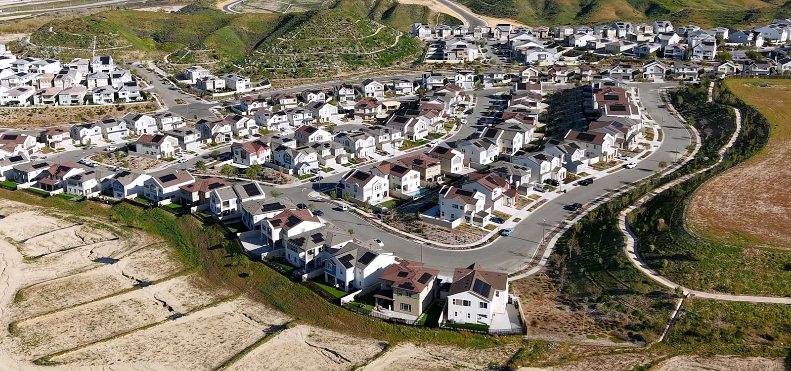Aerial of the Sage Neighborhood in FivePoint Valencia in 2026