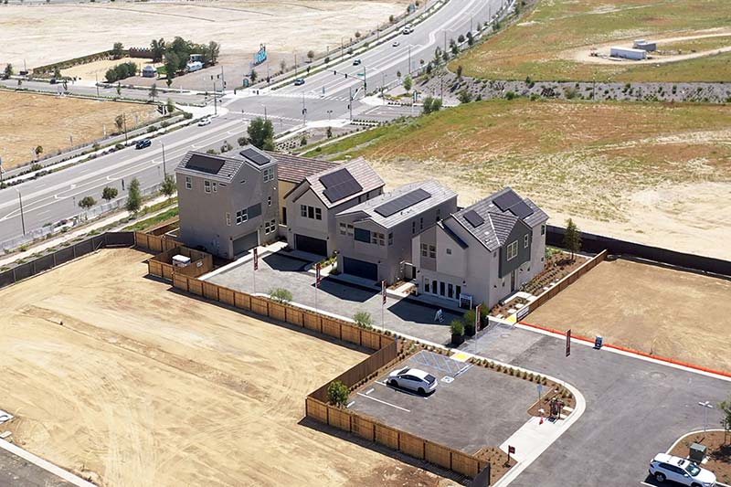 Aerial front of Torrin Model Homes