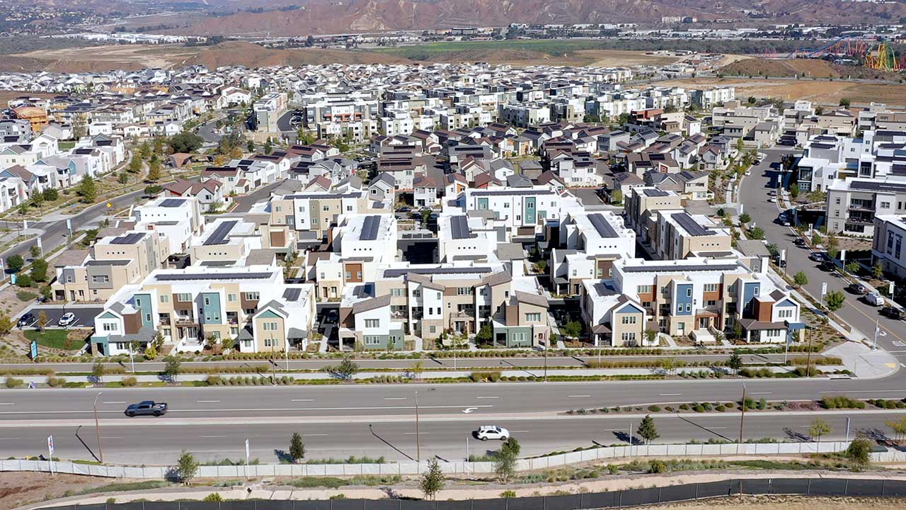 aerial Shot of the Orchid Townhomes