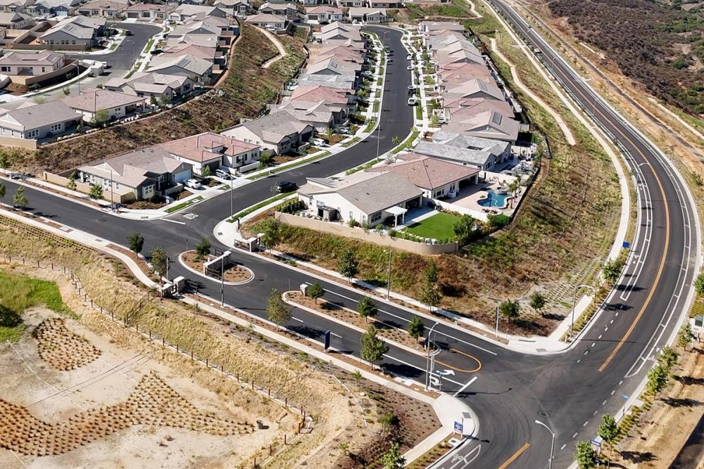 Aerial of Gated Entry to the 55 Age Restricted Villas at Tesoro Highlands