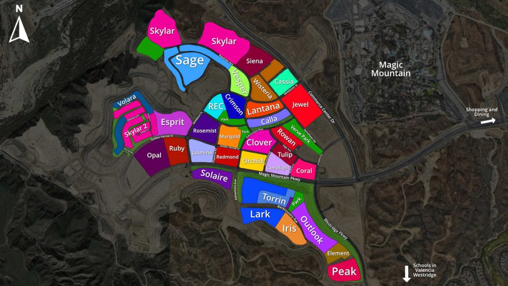FivePoint Valencia Subdivision Map June 2025