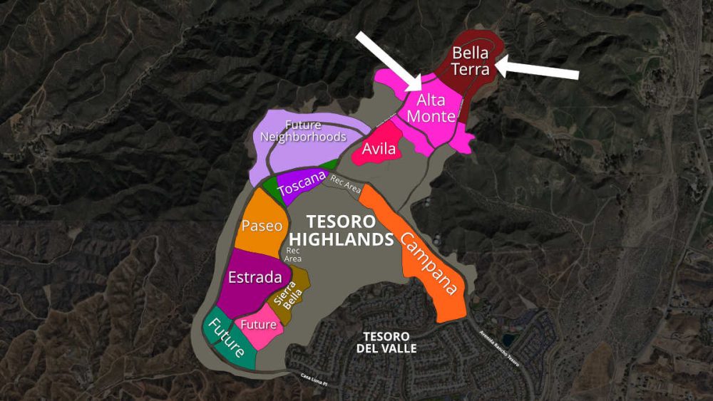 Map of Alta Monte and Bella Terra