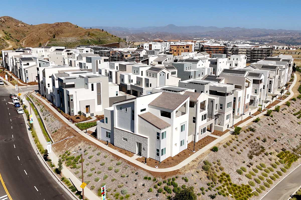 Aerial View of Peak Homes in FivePoint Valencia