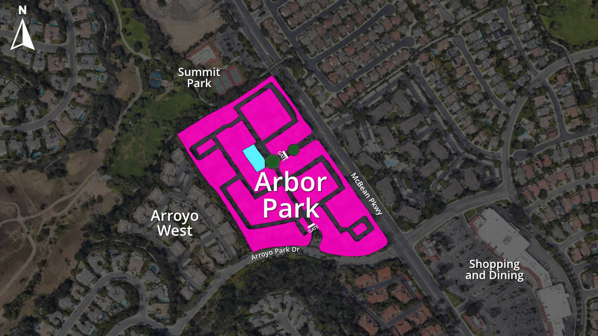 Map of Arbor Park Neighborhood