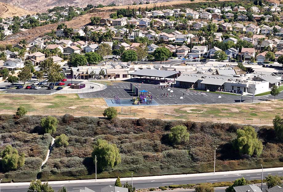 Aerial Shot of Plum Canyon Elementary