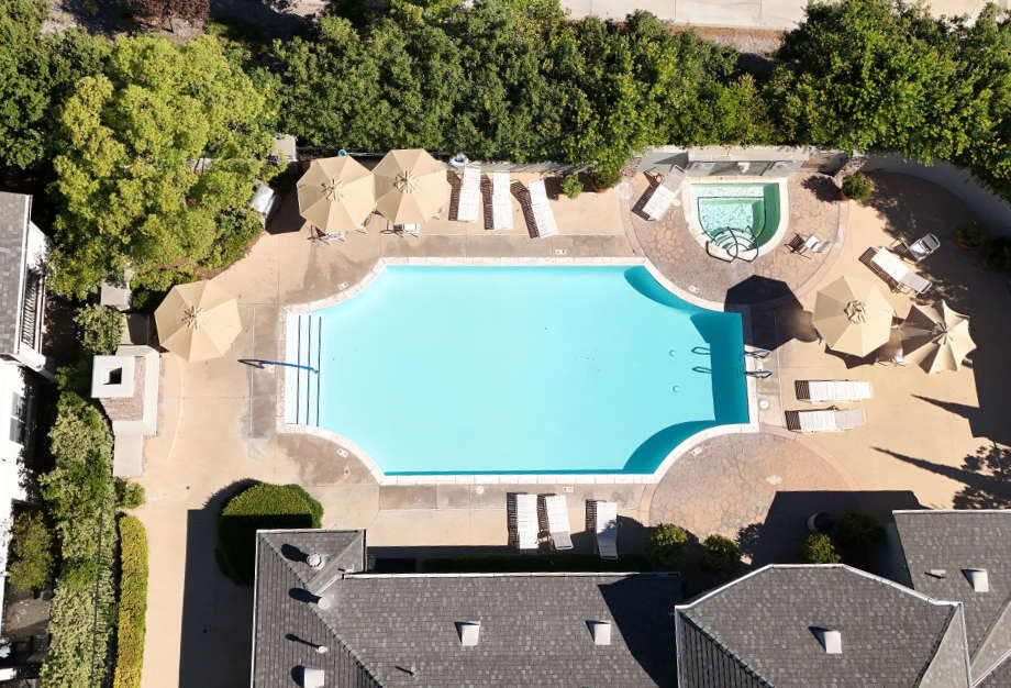 Aerial View of Recreation Area in Bordeaux Neighborhood