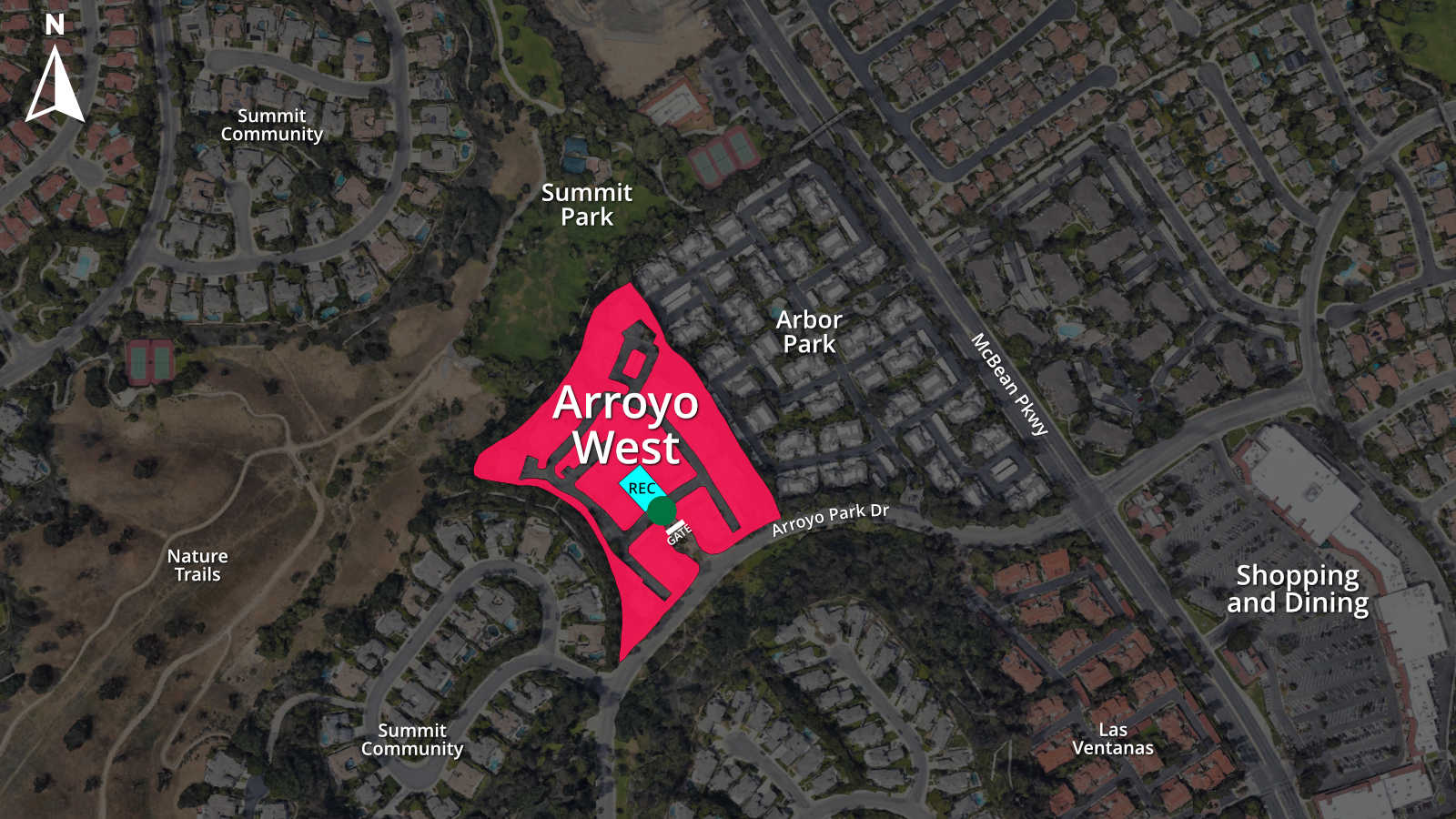 Map of Arroyo West Condo Neighborhood