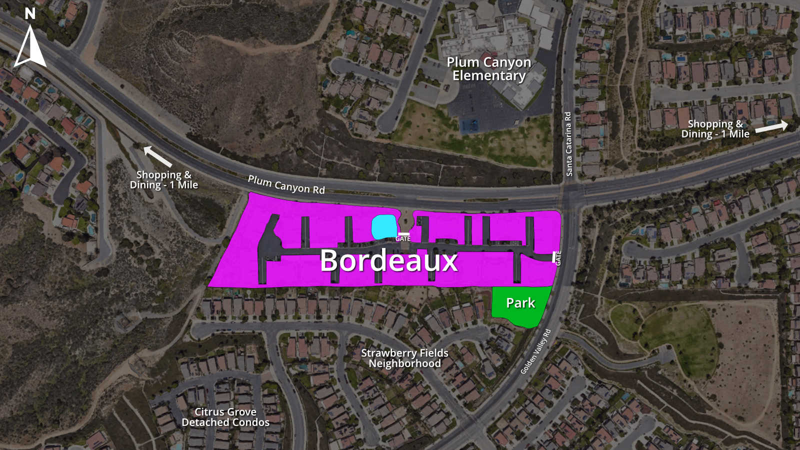 Map of Bordeaux Condos in, Saugus CA