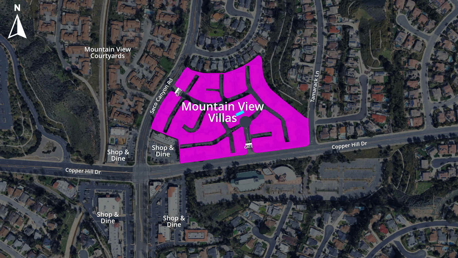 map of mountain view villas