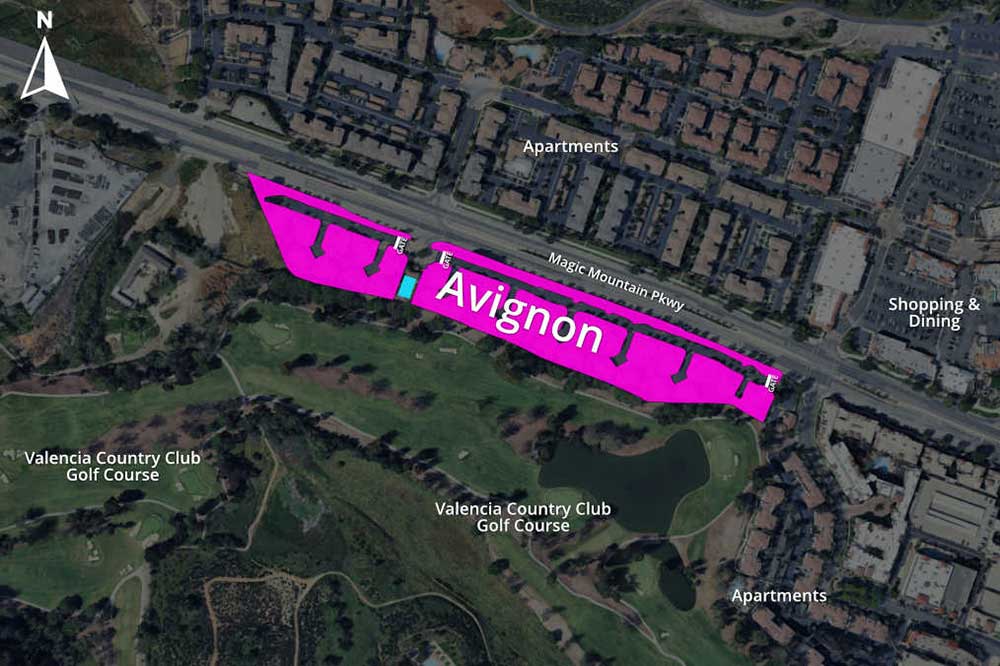 Map Location of Avignon in Valencia CA