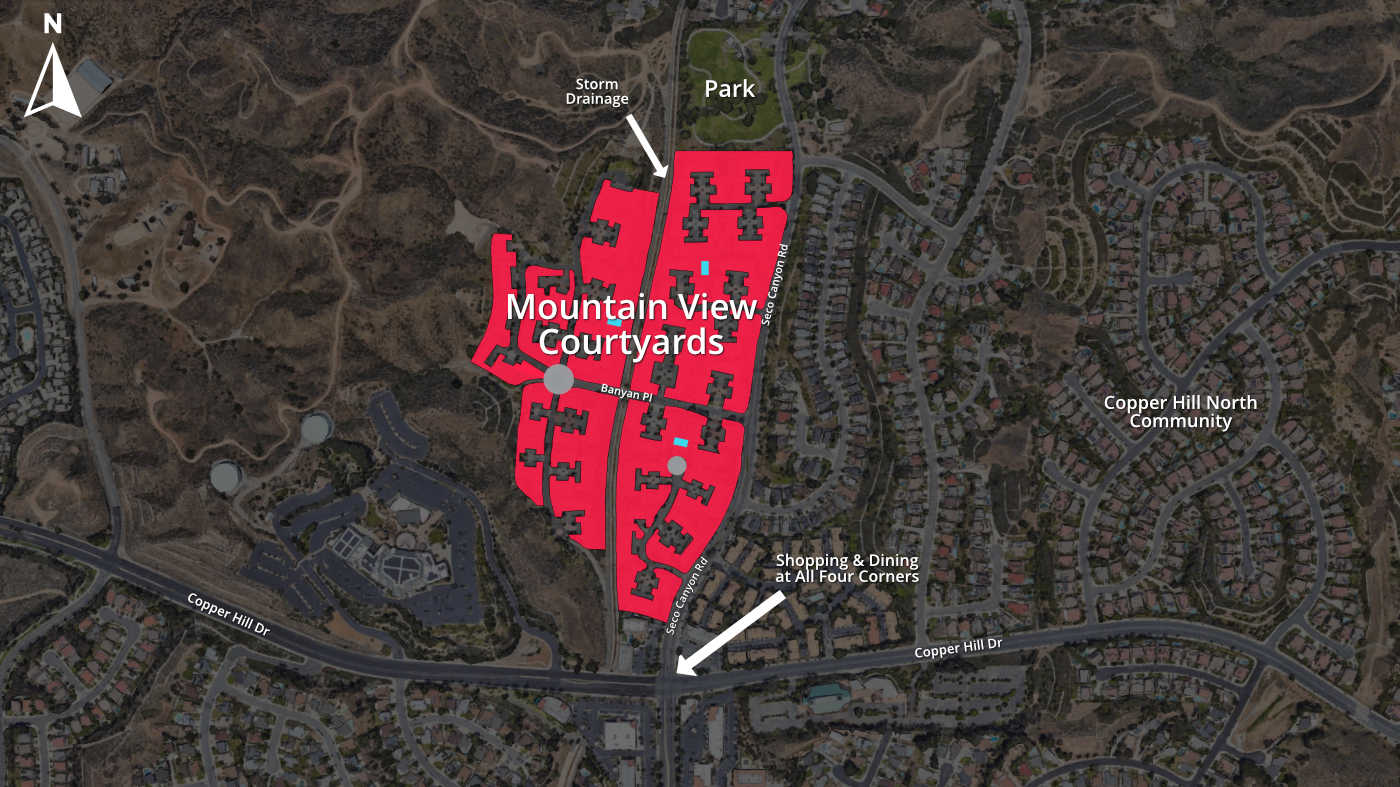 Map Mountain View Courtyards Saugus CA