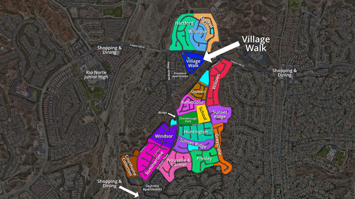 Village Walk on Northpark Community Map