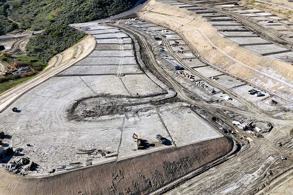 Aerial of Home sites in Hillcrest of Stevenson Ranch