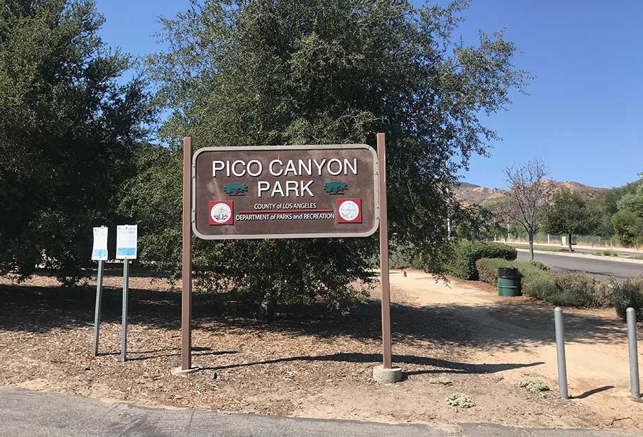 Pico Canyon Park Signage