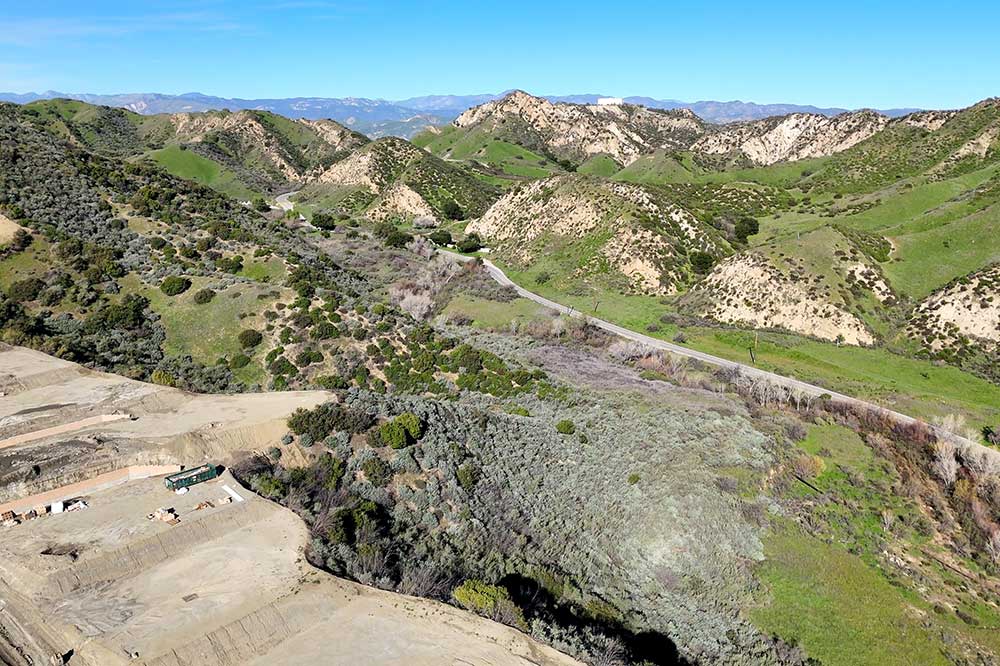 View of Pico Canyon Road from Hillcrest in Stevenson Ranch