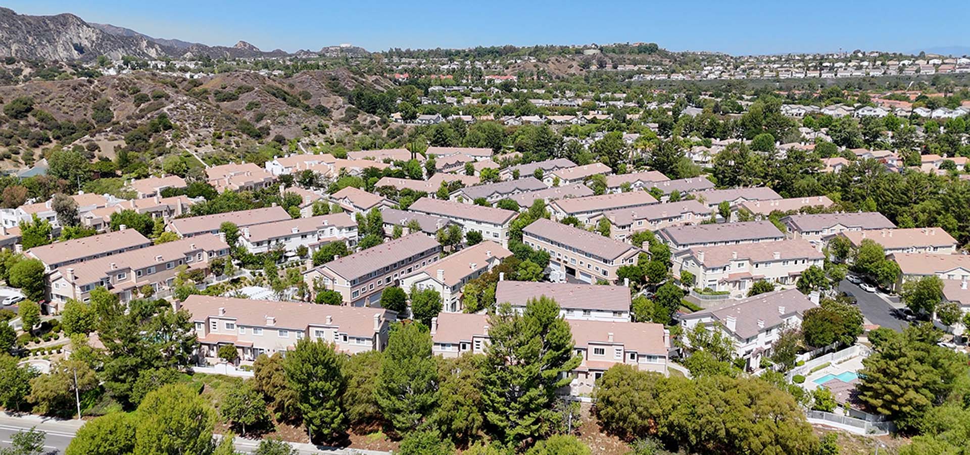 Aerial of The Palisades Neighborhood in Stevenson Ranch
