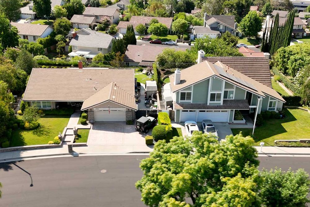 Aerial of Two Homes in Vista ridge
